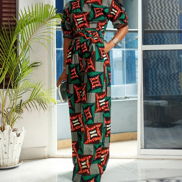 Tribal By N Pants - Tribal By N "Vee" Jumpsuit NWOT